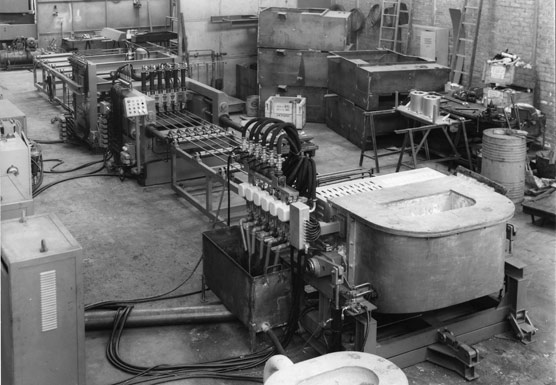 Continuous casting plant in the year 1972